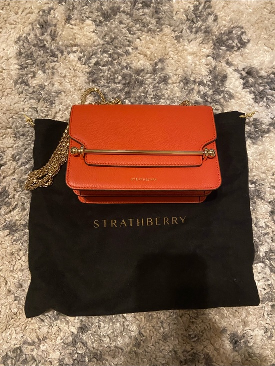 Strathberry Handbags - Strathberry East/West Mini Crossbody Orange (New with dust bag)